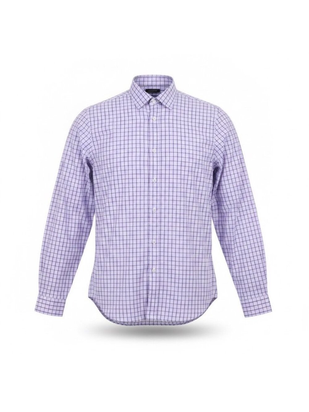 Banana Republic Mens Purple Checkered Cotton Long Sleeve Shirt Size M